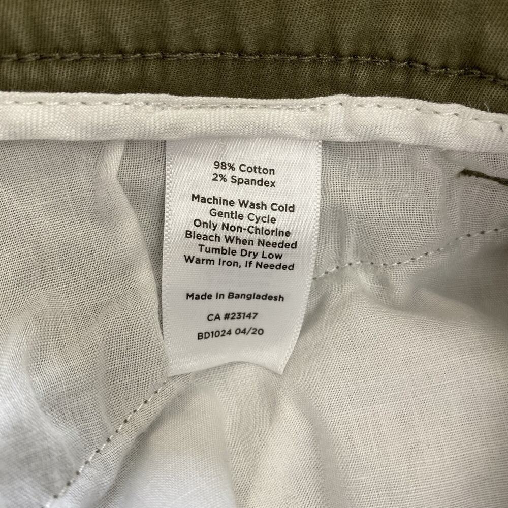 Talbots Straight Leg Long Chino Pants Women’s Size 8 Preppy Moss Green Tall - Picture 5 of 14